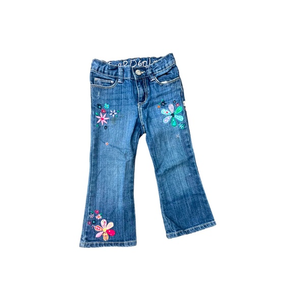 ✨TODDLER FLOWER JEANS✨ - Picture 1 of 9